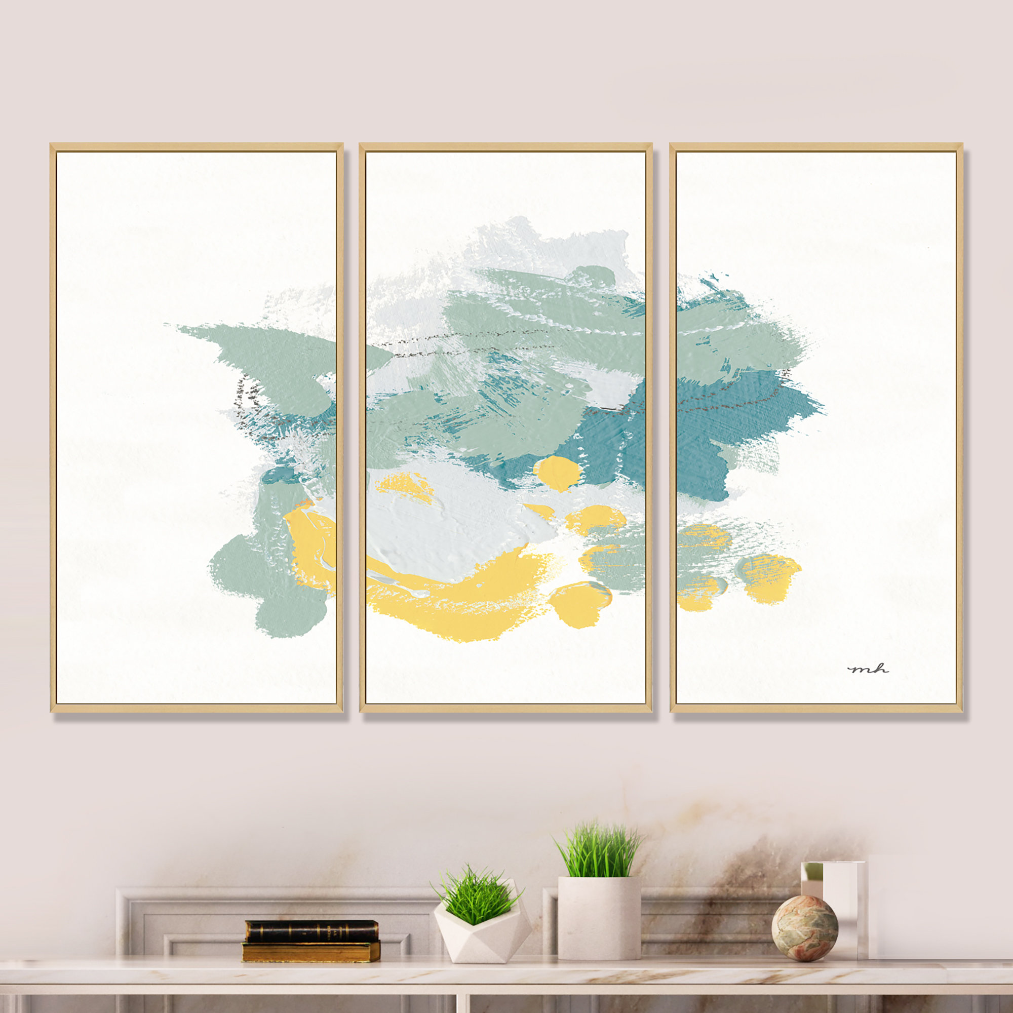 Design Art Hopeful I - Modern &amp; Contemporary Framed Canvas Wall Art Set ...